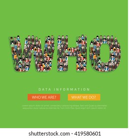 Who concept,human resource design,vector
