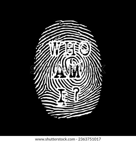 Who am I Fingerprint T-shirts Design