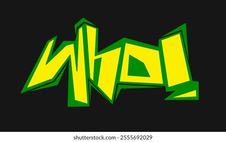 Who Graffiti Typography. Bold Urban Street Art Design For Clothing and Poster Printing