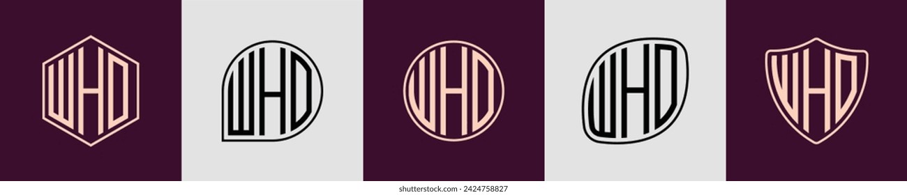 WHO modern initial monogram logo design vector. It will be suitable for which company or brand name start those initial.
