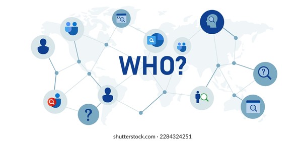 Who people business aspect concept of connected icon 