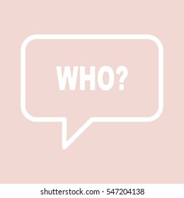 WHO retro speech balloon