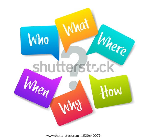 Who What Where When Why How Stock Vector (Royalty Free) 1530640079