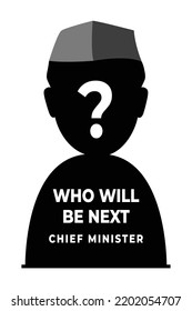 who will be next elected leader, Indian politician vector concept illustration