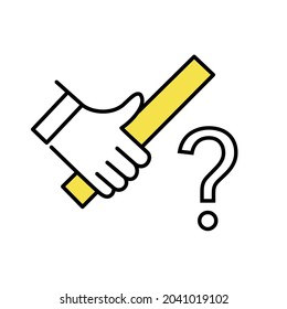Who will succeed company,hand holding baton,image icon,vector