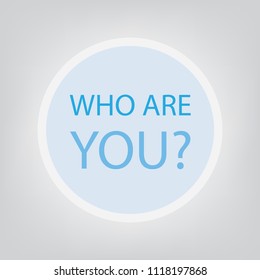 who are you concept- vector illustration