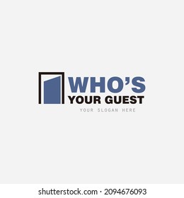 who your guest illustration logo design