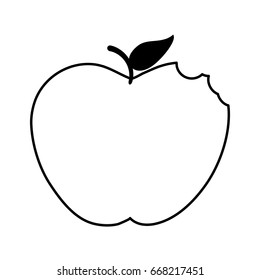 whole apple fruit icon image 