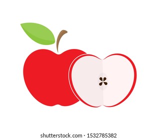 A whole Apple and half an Apple.