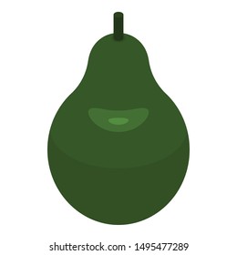 Whole avocado icon. Isometric of whole avocado vector icon for web design isolated on white background