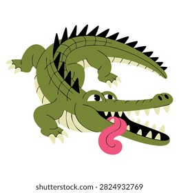 Whole body crocodile mascot vector design ideal for character branding and animal themes