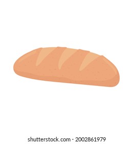 whole bread food icon cartoon isolated