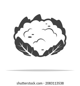Icono de coliflor entero vector transparente aislado