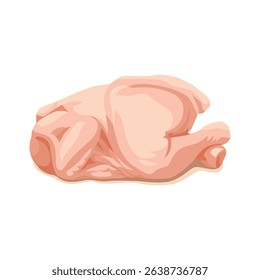 whole chicken, plucked, ready to cook, white background
