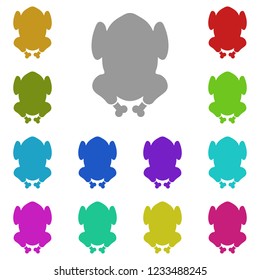 Whole chicken, turkey icon in multi color. Simple glyph vector of Fast food set for UI and UX, website or mobile application