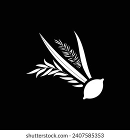 whole and cut lemons, branches, flowers and leaves vector illustrations isolated on transparent background.	