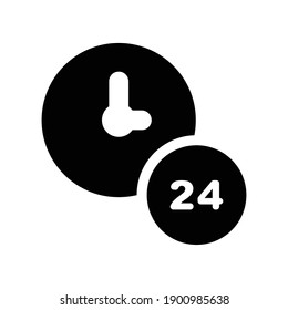 Whole day icon.availability,time,24 (vector illustration)