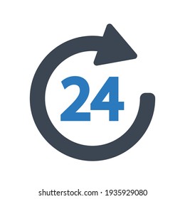 Whole day icon.clock,time (vector illustration)