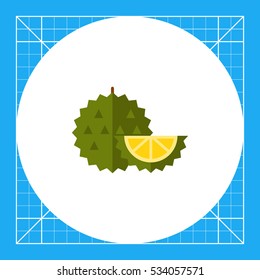 Whole durian and cut piece