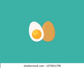 Whole egg and half of egg vector image