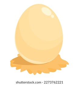 Whole egg icon cartoon vector. Chicken hatching. Easter bird