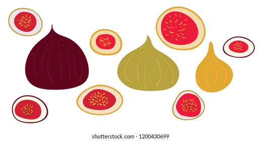 Whole figs and fig slices