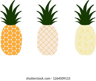 Whole fresh tropical summer fruit pineapple ananas pine for healthy lifestyle