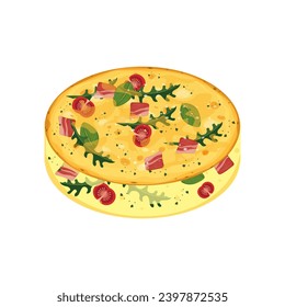 Logo completo de la ilustración del vector Frittata