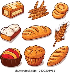 whole grain and wheat bread and cupcake