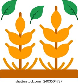 Diseño de iconos planos de vectores de cereales completos