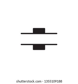 Whole and half rest flat vector icon. Music symbols for websites, web design, mobile app.