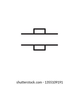 Whole and half rest  line vector icon. Music symbols for websites, web design, mobile app.