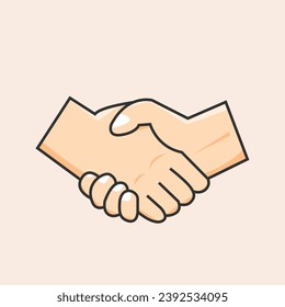 Whole Human handshake  vector object