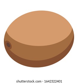 Whole kiwi icon. Isometric of whole kiwi vector icon for web design isolated on white background