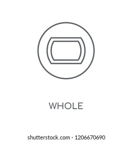 Whole linear icon. Whole concept stroke symbol design. Thin graphic elements vector illustration, outline pattern on a white background, eps 10.