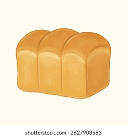 Whole loaf of bread vector illustration