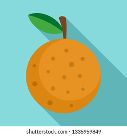 Whole longan icon. Flat illustration of whole longan vector icon for web design