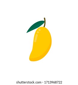 whole of mango fruit flat design