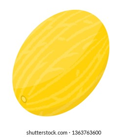 Whole melon icon. Isometric of whole melon vector icon for web design isolated on white background