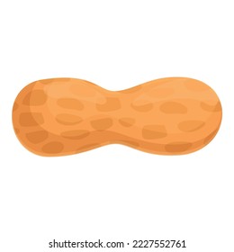 Whole peanut icon cartoon vector. Caramel bread. Cream food