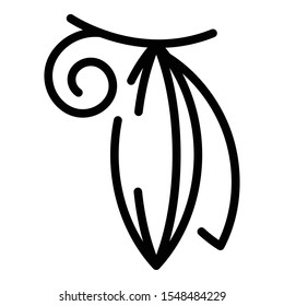 Whole peas icon. Outline whole peas vector icon for web design isolated on white background