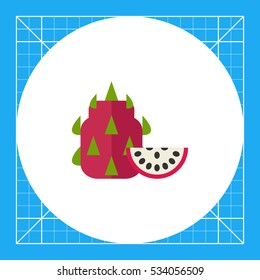 Whole pitahaya and cut piece