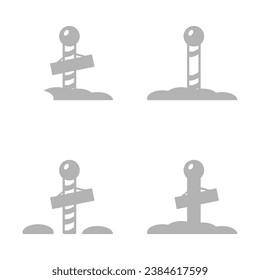 icono de puntero completo sobre un fondo blanco, ilustración vectorial
