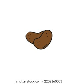 whole potatoes icon, vector illustration
