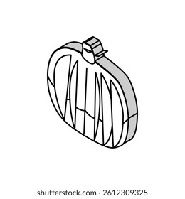 whole pumpkin isometric icon vector. whole pumpkin sign. isolated symbol illustration