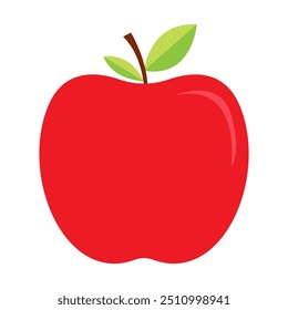 Ilustração completa do vetor do ícone vermelho da maçã