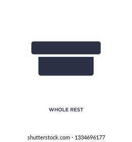 whole rest icon. Simple element illustration from music and media concept. whole rest editable symbol design on white background. Can be use for web and mobile.