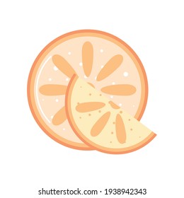 whole slice orange citrus fruit