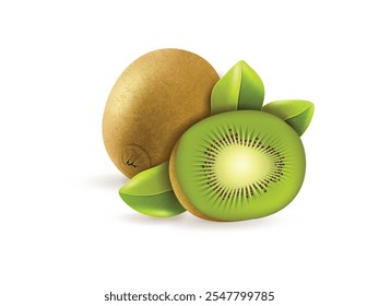 Whole and sliced avocado fruit isolated on a white background. Whole Sliced Avocado Fruit Isolated on White Background