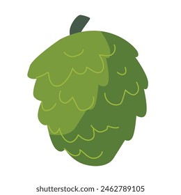 Whole soursop fruit vector illustation, gambar buah sirsak or sirsat icon, guanabana or graviola image isolated on white background, annona muricata clipart